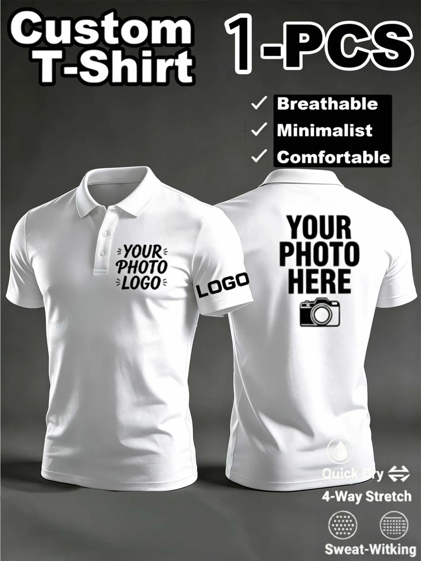 [POLO Shirt Set] Customizable Men's Polo Shirts for Procurement, Ideal for Corporate Uniforms and Team Apparel