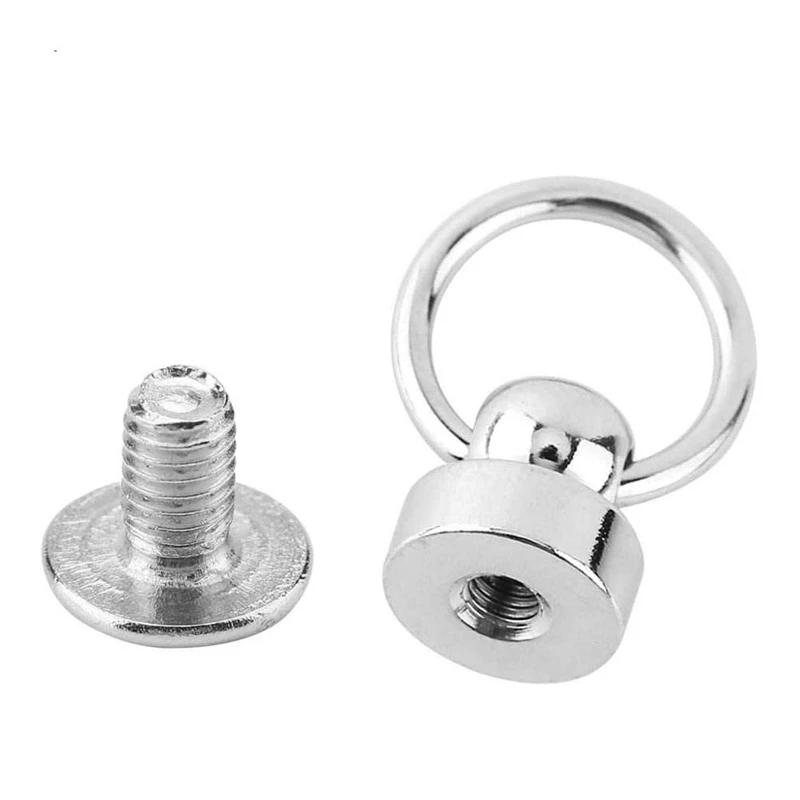 10 Nieten mit Ring, Silber Messing Rund kopfs ch raube für Kunst und Leder Handwerk DIY