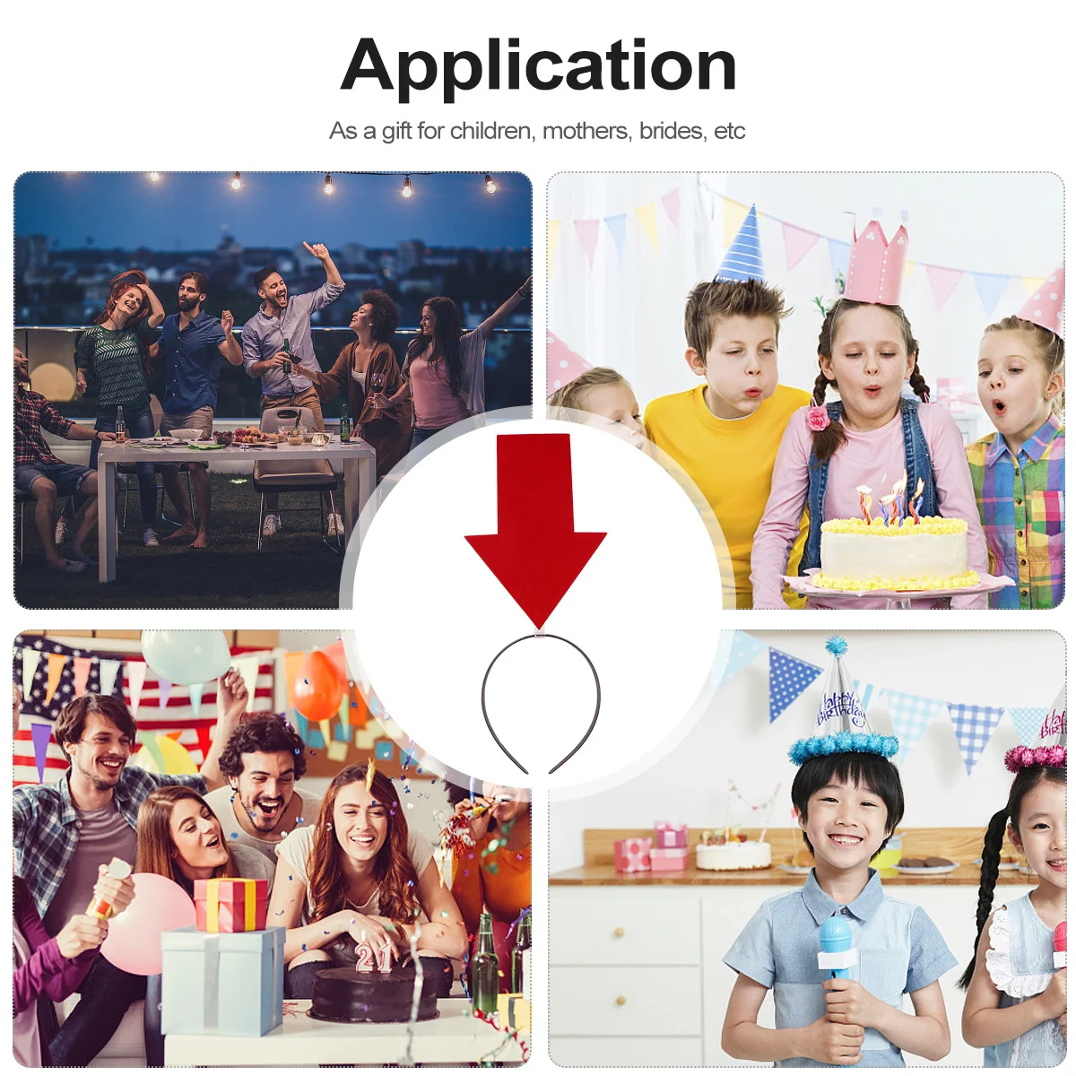 

3Pcs Creative Arrow Headband Funny Halloween Party Hair Hoop Costume Dress Up Accessory Valentines Headband Costume Headbands