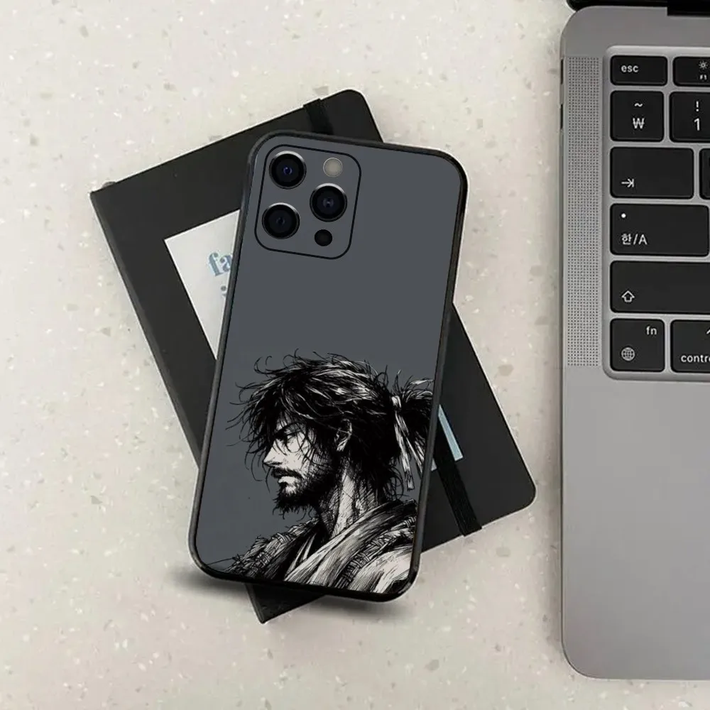 Vagabond Miyamoto M-Musashi Phone Case For Apple iPhone 15,14,13,12,11,Pro,X,XS,Max,XR,Plus,Mini Soft Black Cover
