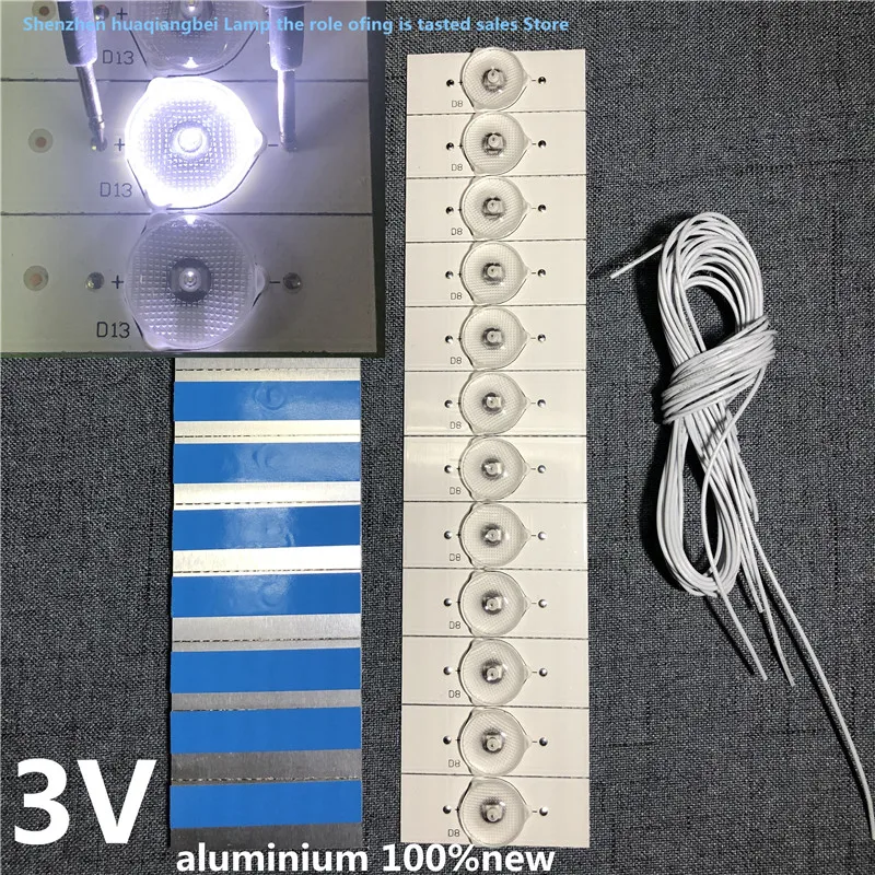 100%NEW 3V SMD Lamp Beads with Optical Lens Fliter for LED TV Repair haier  LS48H310G  LE48D8-03(D) 30348008220