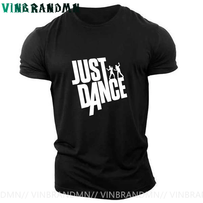 Just Dance Alphabet Men T-shirts Summer Short Sleeve Cotton Tops Funny DJ Video Game Dancer Gifts T Shirts Byte dance Camisetas