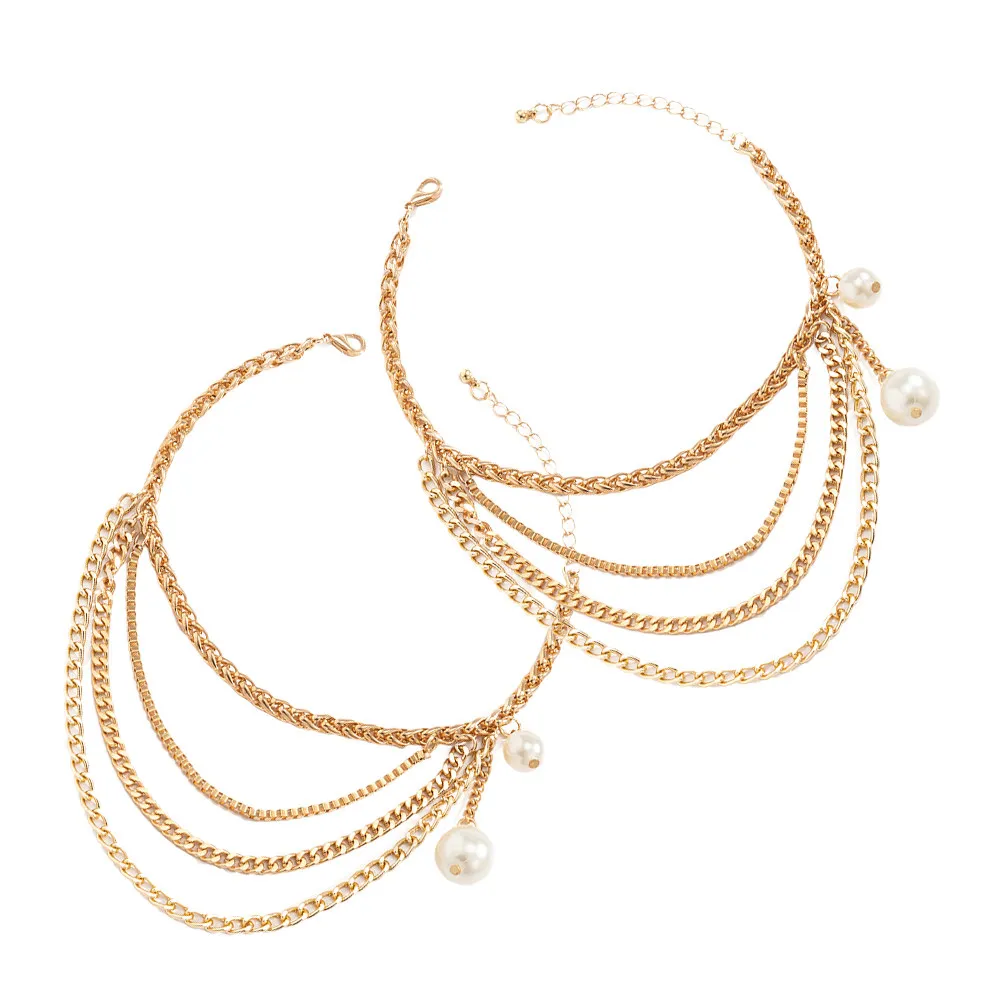 

Пара цепочек для обуви для женщин, декоративные цепочки на щиколотку, украшения в западном стиле, металлические шармы для шнурков, для высоких каблуков, кроссовок и ботинок