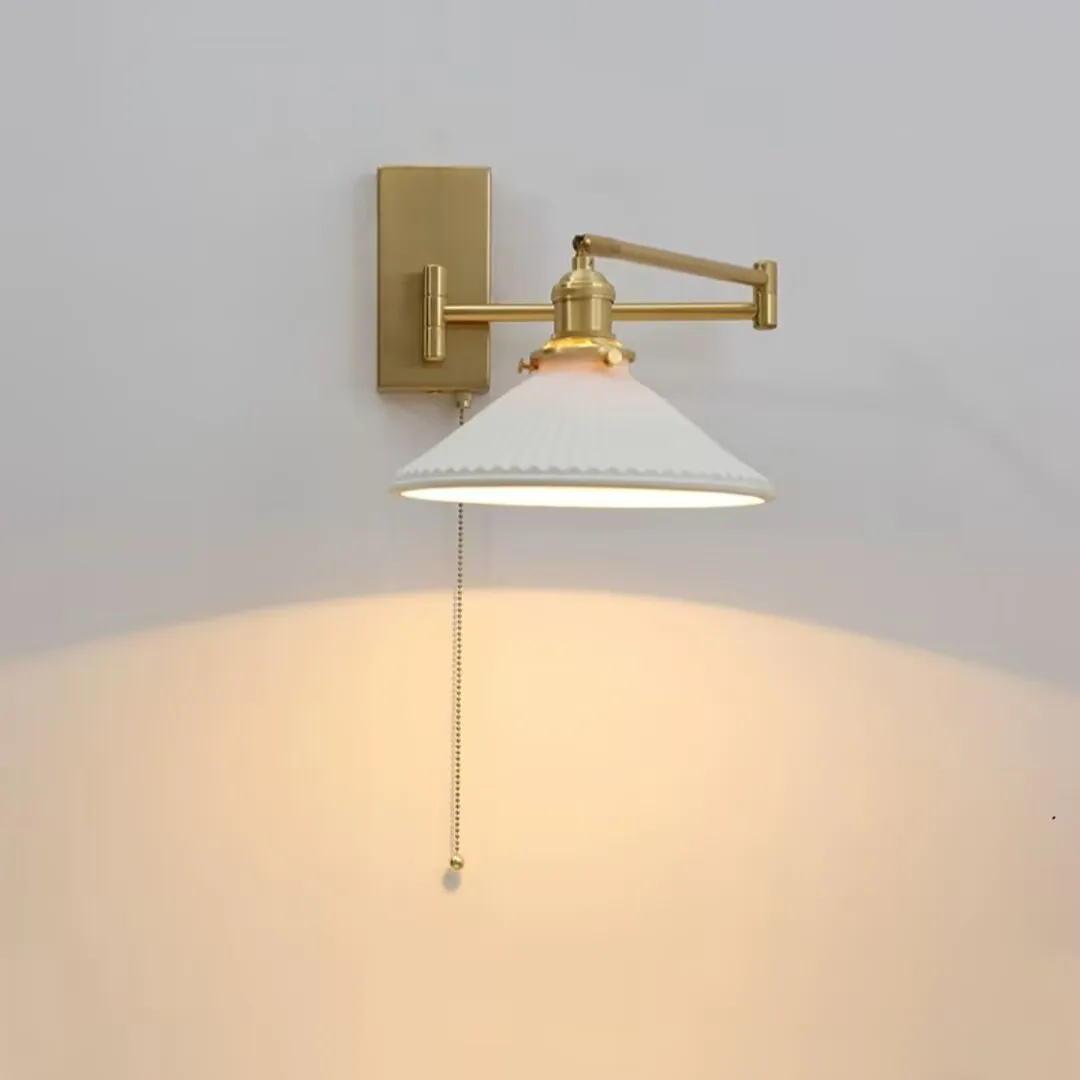 New joystick pull string wall lamp, Nordic bedroom bedside lamp, study and living room background wall decoration lamp