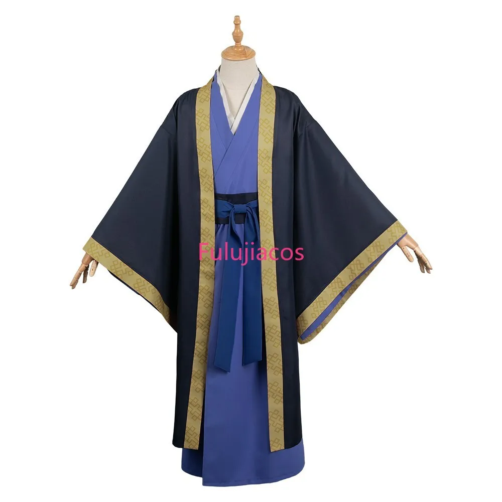 Fulujiacos Anime The Apothecary Diaries 2 Jinshi Cosplay Traje quimono Roupas + Conjuntos azuis