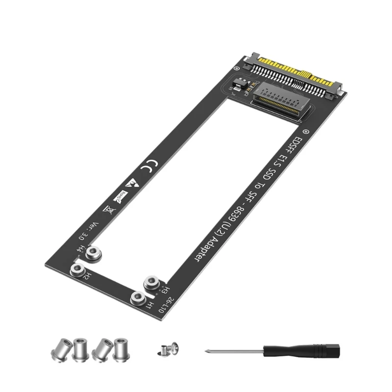 Plugs Play E1.S Drive To U.2 Adapter Card Supports PCIe And Nonvolatile Memory Express For Data Center Use