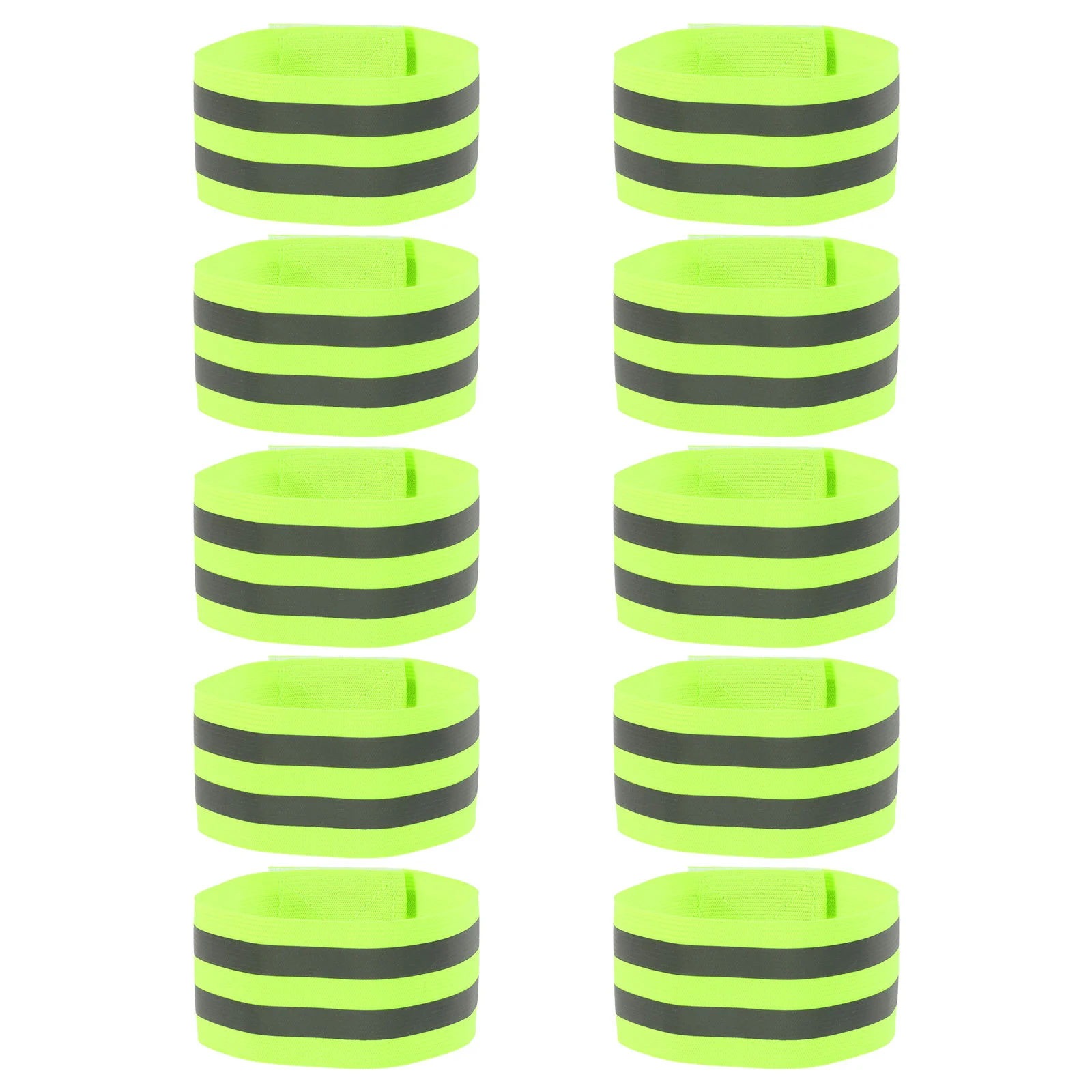 

10pcs Reflective Armband Belt High Visibility Elastic Material Cycling Night Running Wristband Walking Outdoor Gear Safety