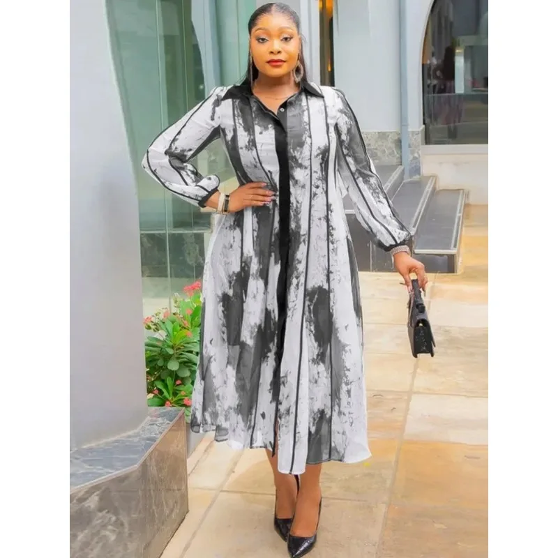 Customized Customized New African Dresses For Women Vetement Femme Dashiki Print Africa Shirt Dress African Clothes Dashiki Anka