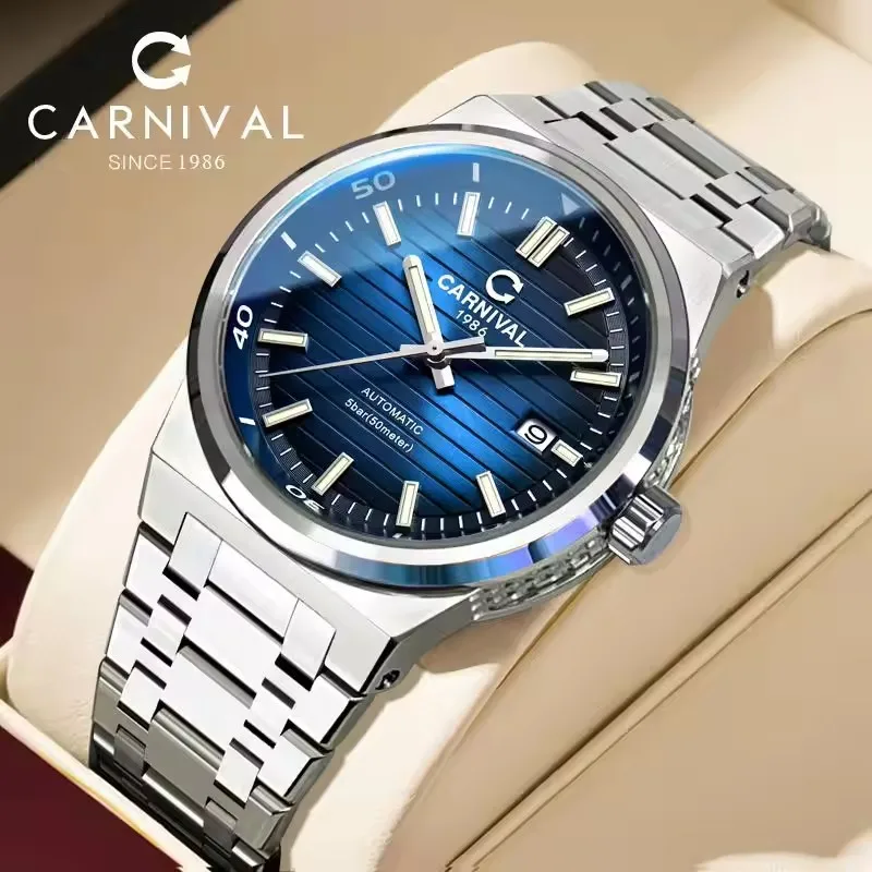 IW كرنفال الياقوت مرآة الحركة التلقائية الذكور الفاخرة ساعات المعصم الميكانيكية نموذج بسيط مقاوم للماء ساعة رجالي مضيئة