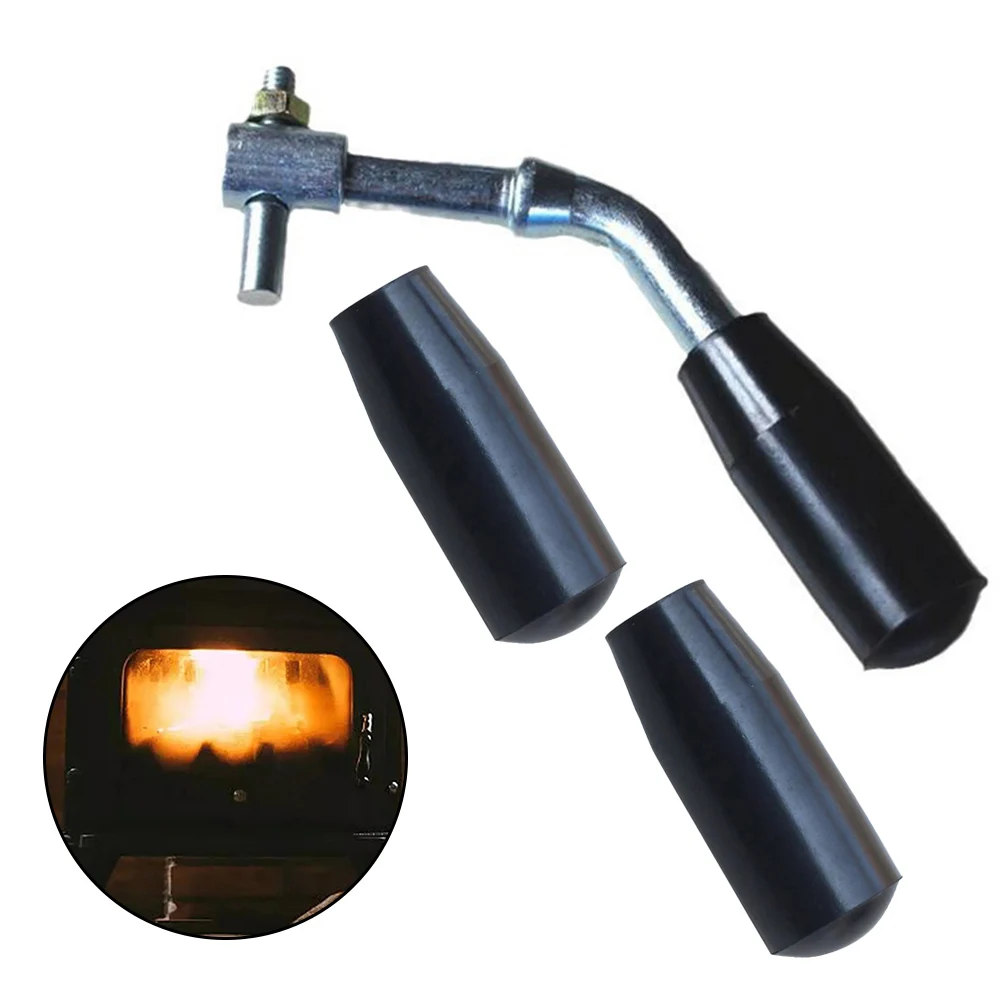 

Heating Accessories Boiler Handle Fireplace Upgrade Silver Black 1cm Door Fit Functional Replacement Handcrafted Quality