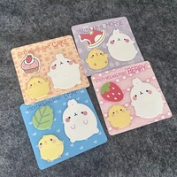 15pcs Cartoon Sticky  Stationery Office Supplies  Adhesive Notepad Note Pads School Creative Memo Pad Message Sticky Notes