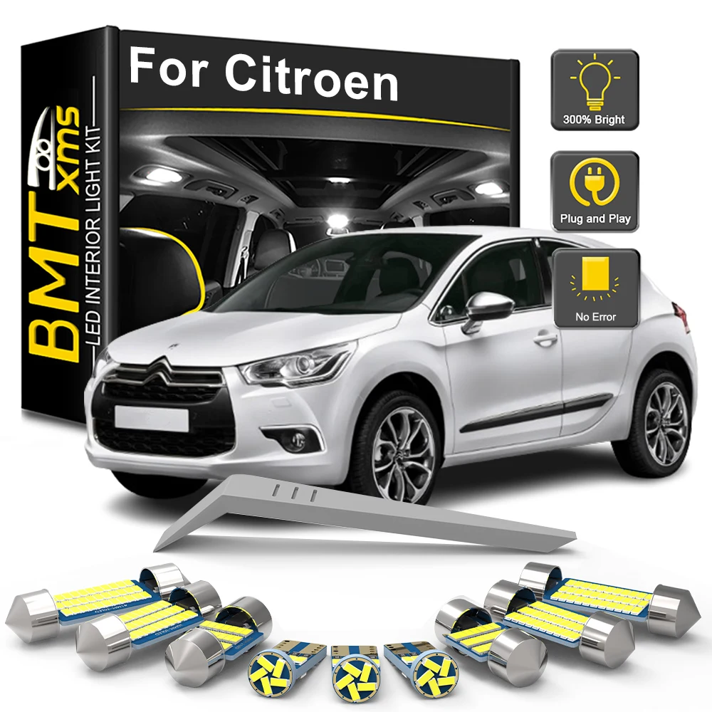 BMTxms luz Interior LED para Citroen E MEHARI Saxo C Elysee Xsara ZX C0 C1 C2 C3 C4 Nemo 1991-2009 2010 2011 2013 2019 2020