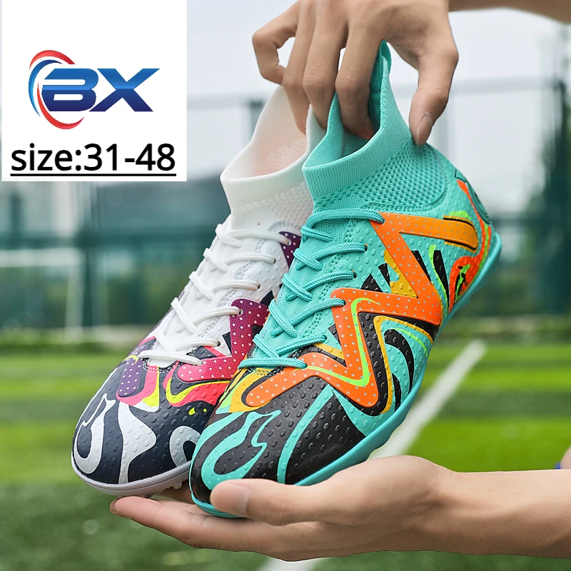 

New 2023 football boots Outdoor turf sports football boots Long spikes Short spikes football boots Fashionable look size 31-48