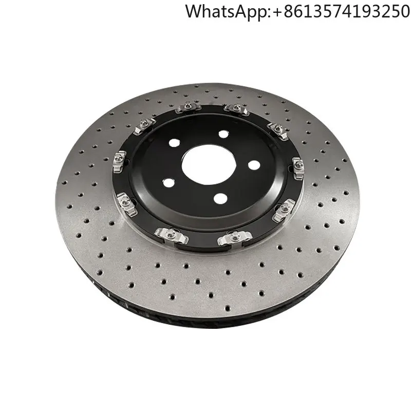 

For High Carbon Floating Brake Discs Rotor Drilled Slotted for Front Position Compatible with Chrysler Cadillac RS7 Q7 Q8 Models