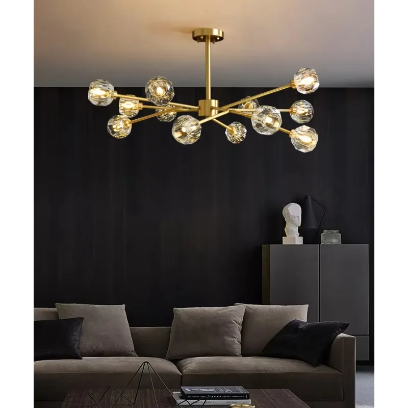 Nordic Atmospheric Crystal Living Room Bedroom Pendant Light Luxury Magic Bean Simple Pendant Lamp