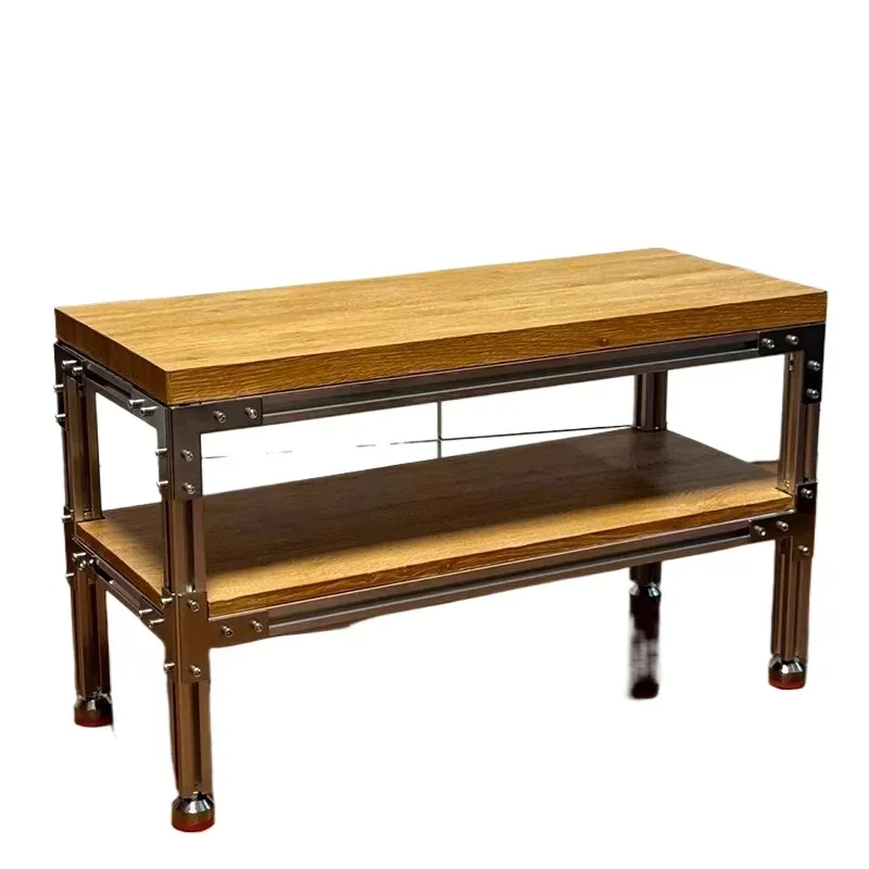 Aluminum Profile Birch Ocean Board Display Rack Hole Board Shelf Floor to Floor Kitchen Storage Rack Small Shelf