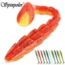 Spinpoler Paddle Tail Breaker Soft Fishing Lure Segmented Worm 7cm 9cm 11.5cm Salted Swimbait For Jigging Weightless Fishing