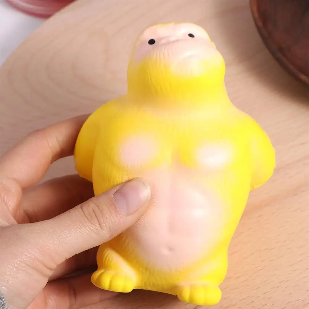 Orangutan Spremere Sfiato Gorilla Giallo Rimbalzo lento Spremere Scimmia Giocattoli Stretch Creativo Colla morbida Gorilla Giocattoli Regali per adulti