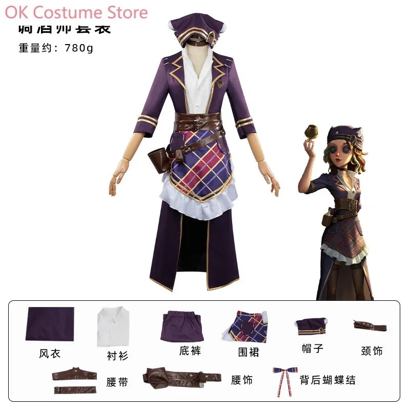 Identidade v demi bourbon cosplay traje cos jogo anime festa uniforme halloween jogar papel roupas