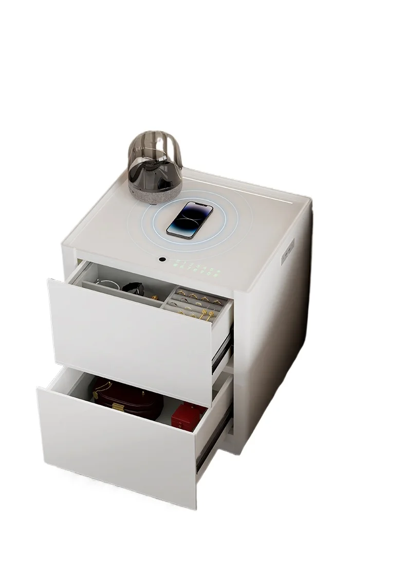 

Safe household anti-theft bedside table safe integrated