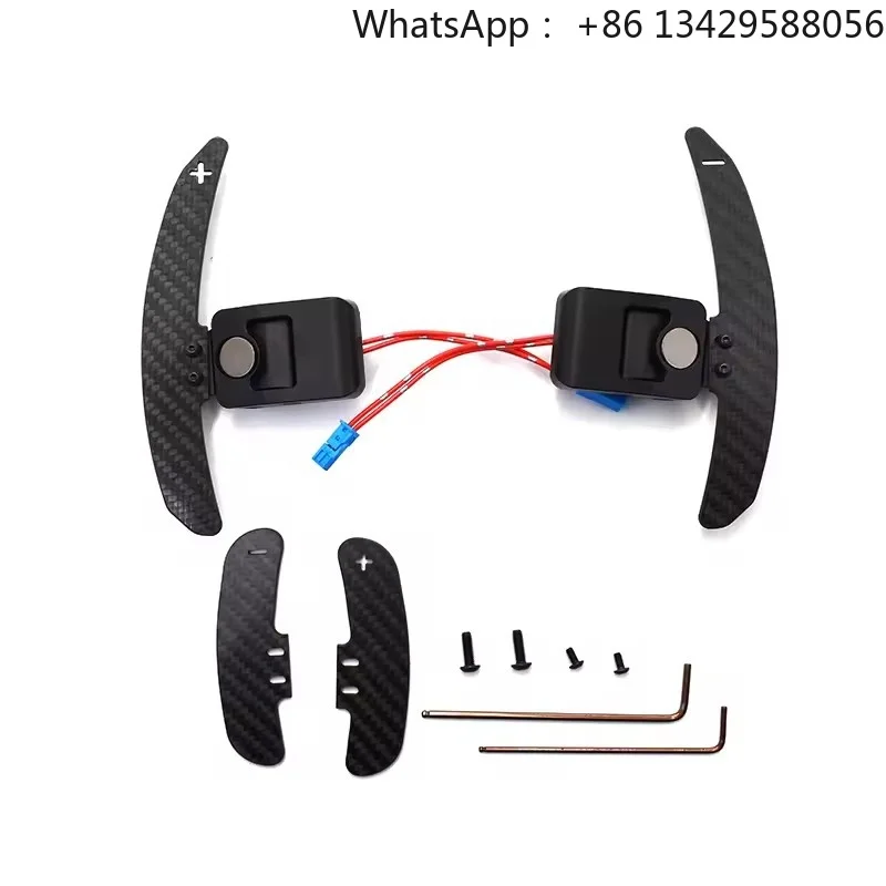 For BMW F30 F32 F12 F01 F20 F22 F80 F83 Carbon Fiber Magnetic Shift Paddle Trim Car Steering Wheel Paddle Shifters Extension