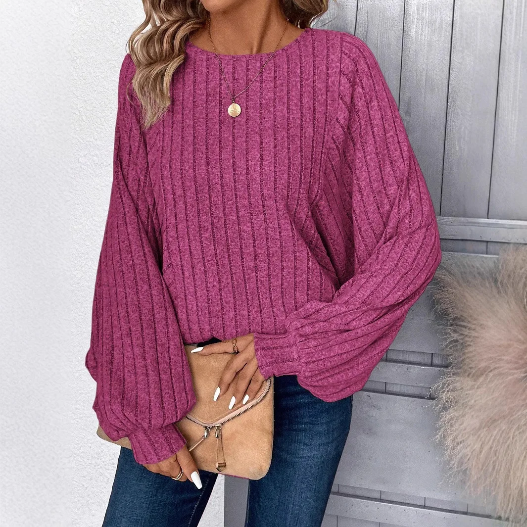 Comfortable And Casual Knitted Pullover Tops Women Simple Solid Color Batwing Sleeve Top Lazy Style Female Autumn Winter New
