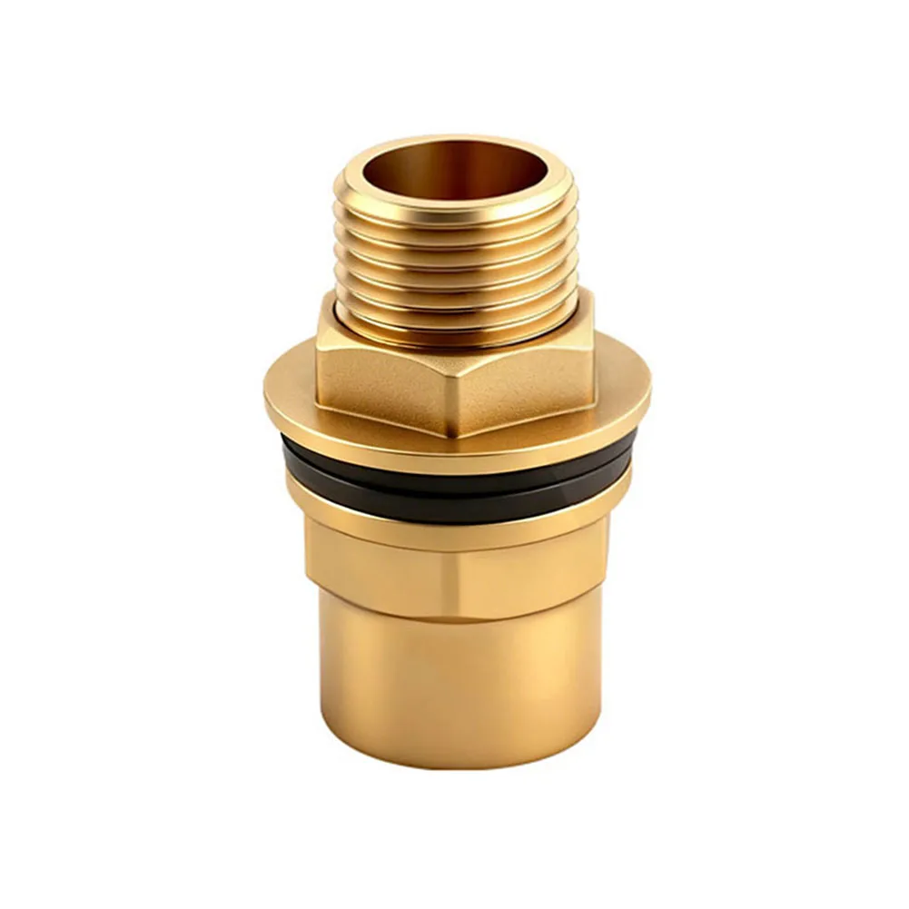 Brass 3/4 Inch Straight Thread Fitting for Rain Drainage Systems Aquarium Water Flow Control and Tub Installations