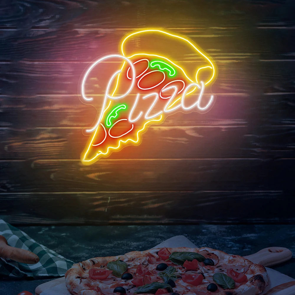 

Custom Neon Sign Pizza Open Neon LED Signs Restaurant Open Pizza Shop Wall Decor Neon Light for Fast Food Storefront Decoration