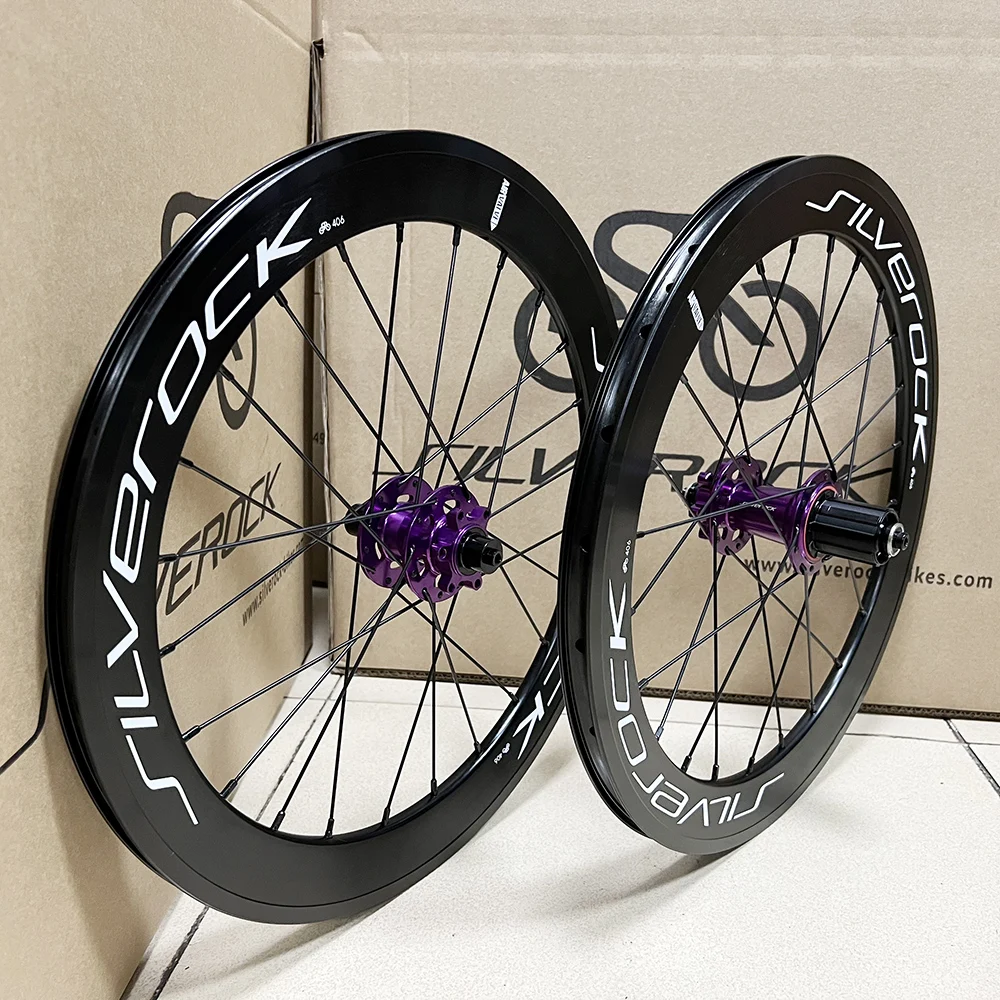 

SILVEROCK SR42 Легкосплавные колеса 20 "406 Дисковый тормоз 20 дюймов Aero High Profile для складного велосипеда Birdy Clincher Noise Велосипедная колесная пара