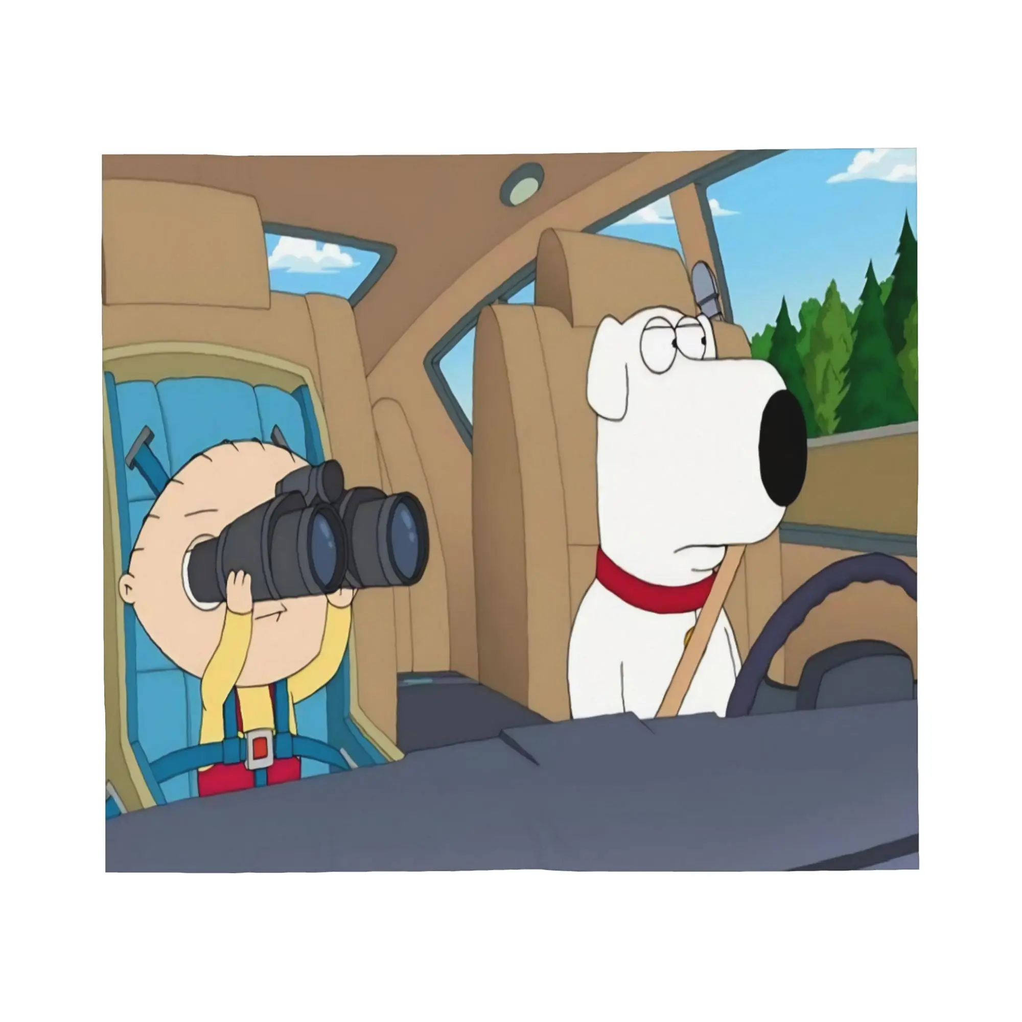 Familys Guys Anime Flannel Throw Blankets Stewarts Brian Dog Drive Blanket for Bed Travel Soft Quilt