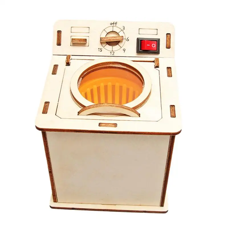 Washing Machine Model Toy Kids Washer Science Experiment Toy Educational Household Appliance Toy Children Play House Toy For