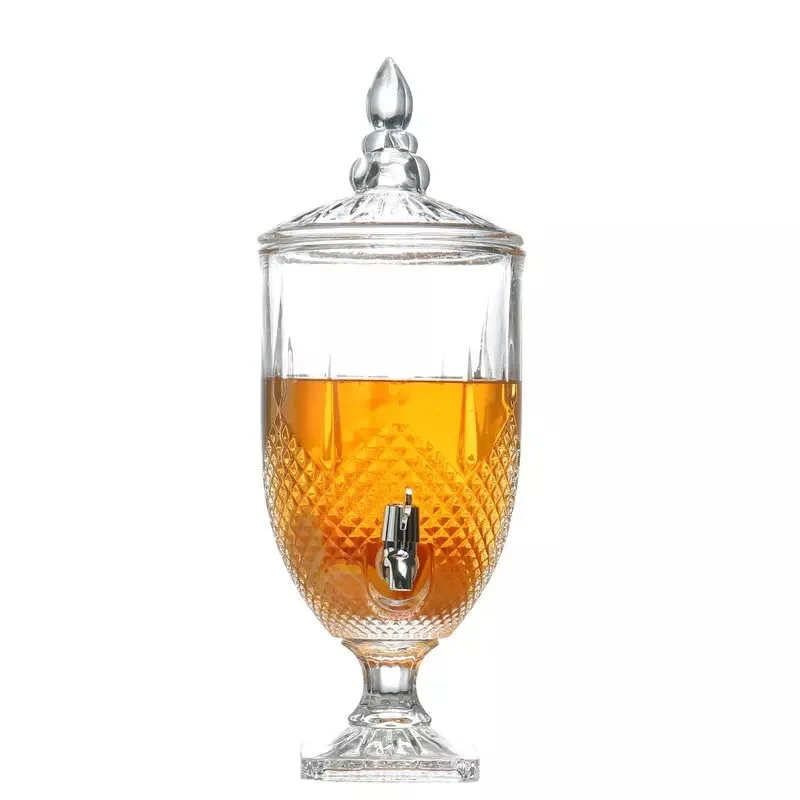 5L/1,8-2L /10L/15L Caterina grifo agua bebida dispensador de jugo refrigerado China tarro de vidrio botella jugo dispensador de bebidas