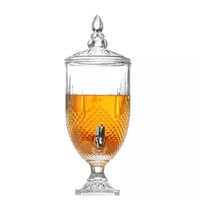 5L/1.8-2L /10L/15L Caterina Tap Water Drink Refrigerated Juice Dispenser China Glass Jar Bottle Juice Beverage Dispense