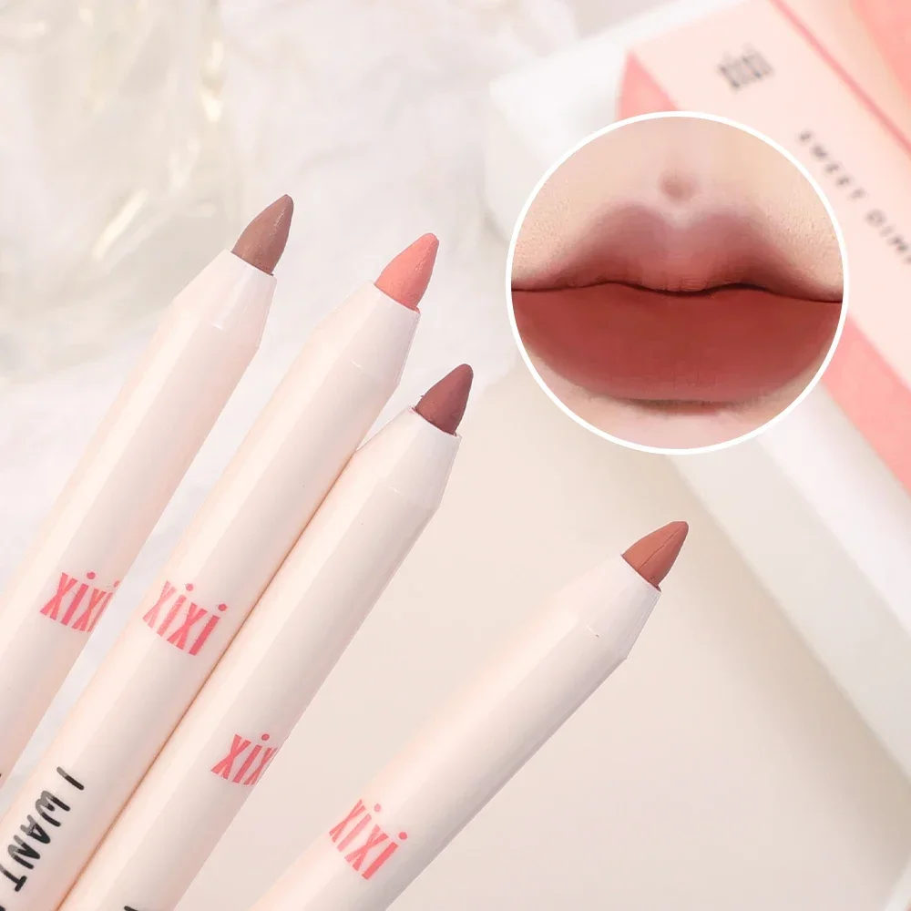 Waterproof Matte Lip Liner Pen 3D Lips Makeup Long Lasting Smooth Nude Pink Sexy Lip Tint Contouring Lipstick Pencil Cosmetics