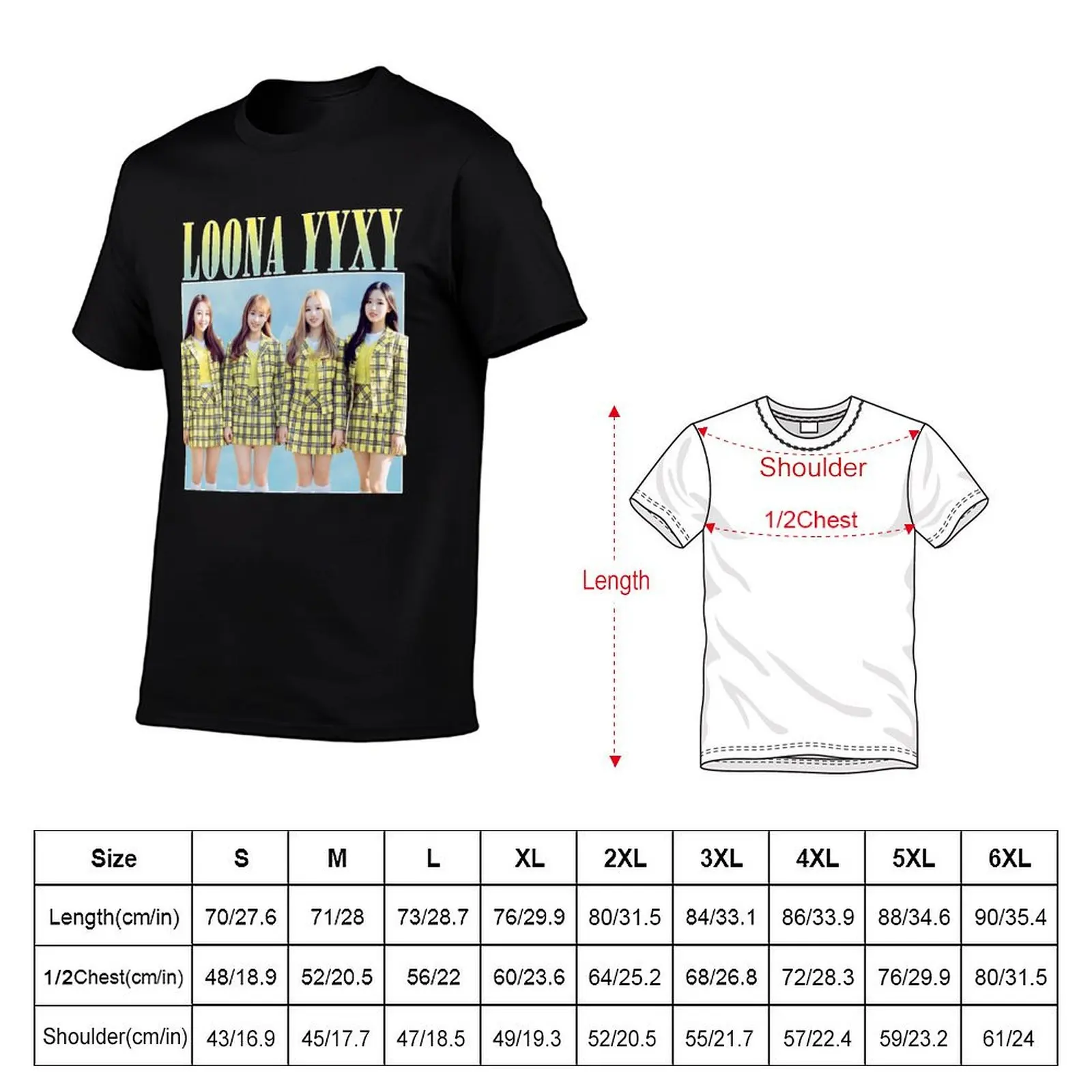 LOONA yyxy Vintage T-Shirt Casual Trendy Short Sleeve T-Shirt