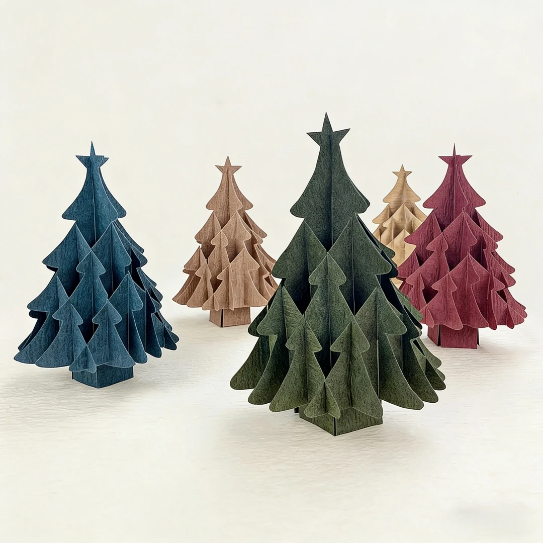 New Interlocking Christmas Tree Metal Cutting Molds Are Used for Christmas Card Making, Scrapbooking, Paper Craft Knive