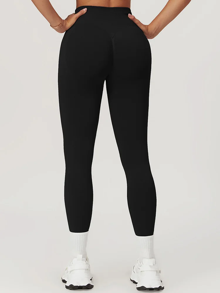 Seamless High Waist Solid Women Leggings Butt Lifting Push Up Fitness Tights Elastic Slim Workout Legging Sportswear