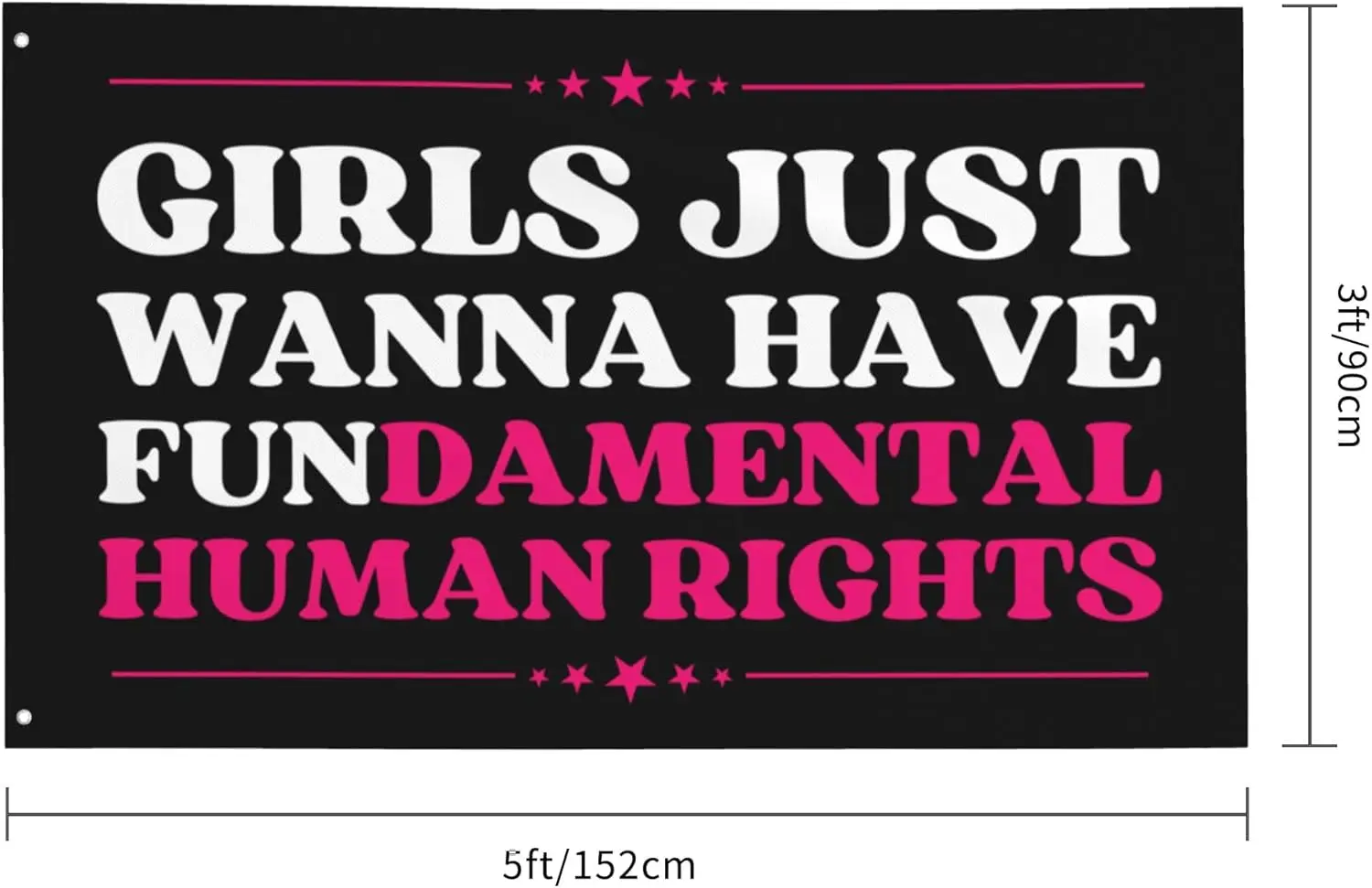 Flagicts 100% Polyester Girls Just Want To Have-Fundamental-Human Rights Flag