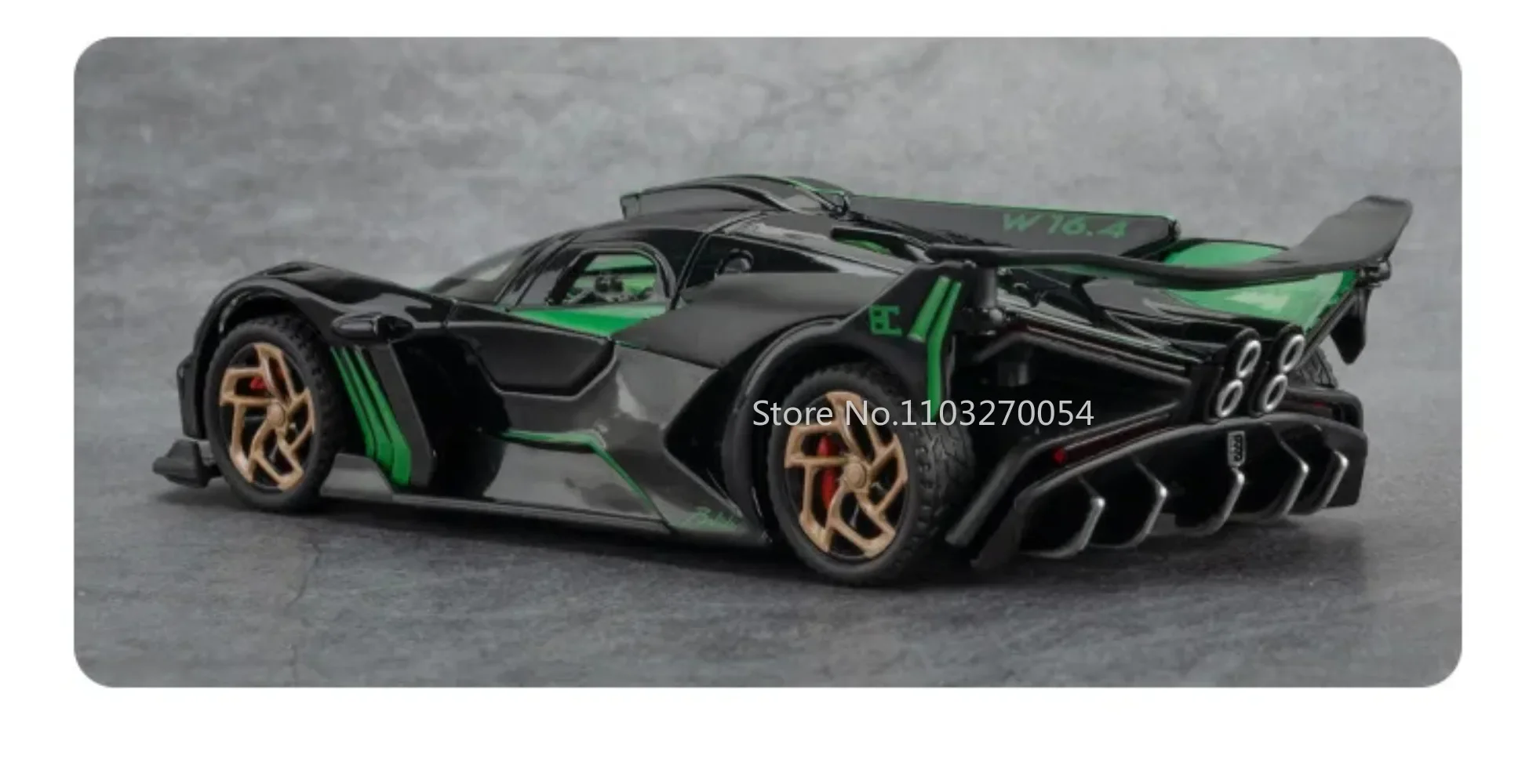 1/32 Bugatti Bolide Legierung Sport Auto Modell Spielzeug Simulation Diecasts Metall Fahrzeug Mit Sound Licht Zurückziehen Dekoration Junge Geschenke – Detail 9