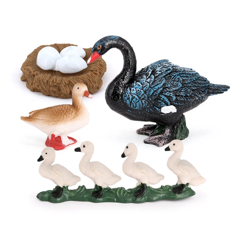 4 PCS Goose Farm Animal Life Cycle Model Simulation Animal Growth Cycle Figure Figurine Set Kid Toys Gift