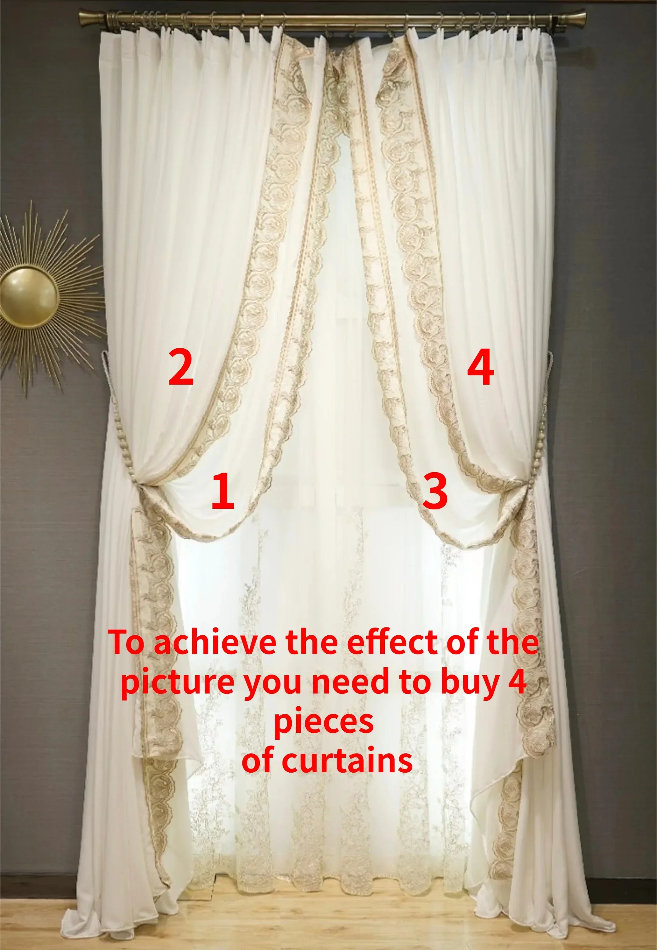 European Embroidered Tulle White Wedding Curtains for Living Dining Room Bedroom Luxury Side Lace Yarn Villa Window Customize