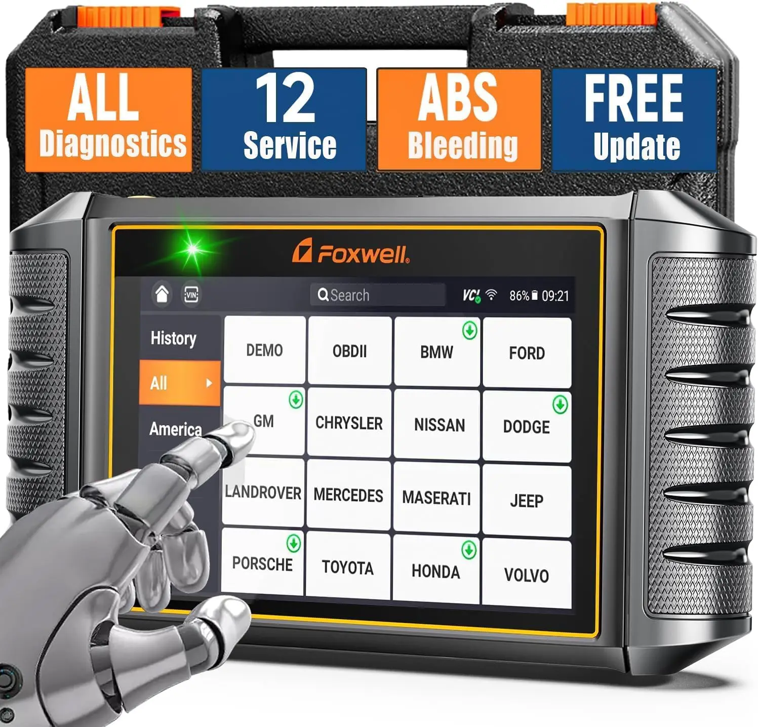 

Foxwell NT726 OBD2 Diagnostic Tool All System Scan DPF Injector Oil EPB SAS Reset OBDII Car Automotive Scanner Tools Free Update