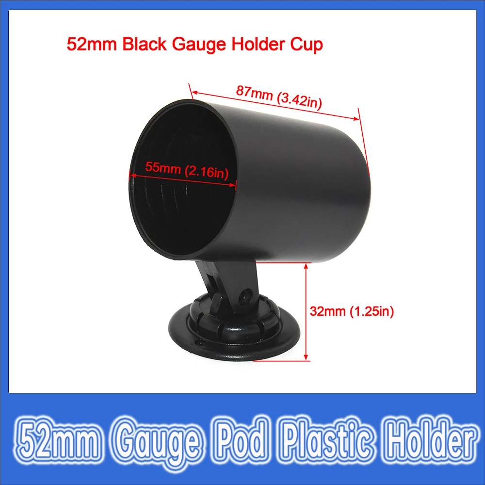52mm Universal Gauge Cup Car Gauges Pod Holder Plastic Single Auto Car Meter Pods Dash Speedometer Bracket