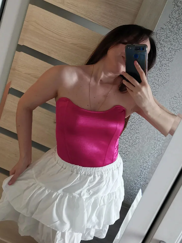 

European and American design fishbone waist waistband vest sexy slim fit waist slimming temperament solid color strapless top