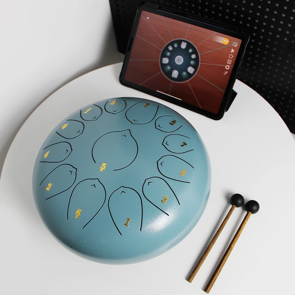 Jooleer Steel Tongue Drum Kit with App, Music Book, Steel Handpan Drum Mallets, and Carry Bag