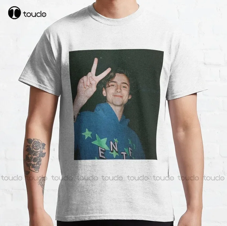 Timothee Chalamet Classic T-Shirt Gym Shirts Men Custom Aldult Teen Unisex Fashion Funny New Xs-5Xl Fashion Funny New