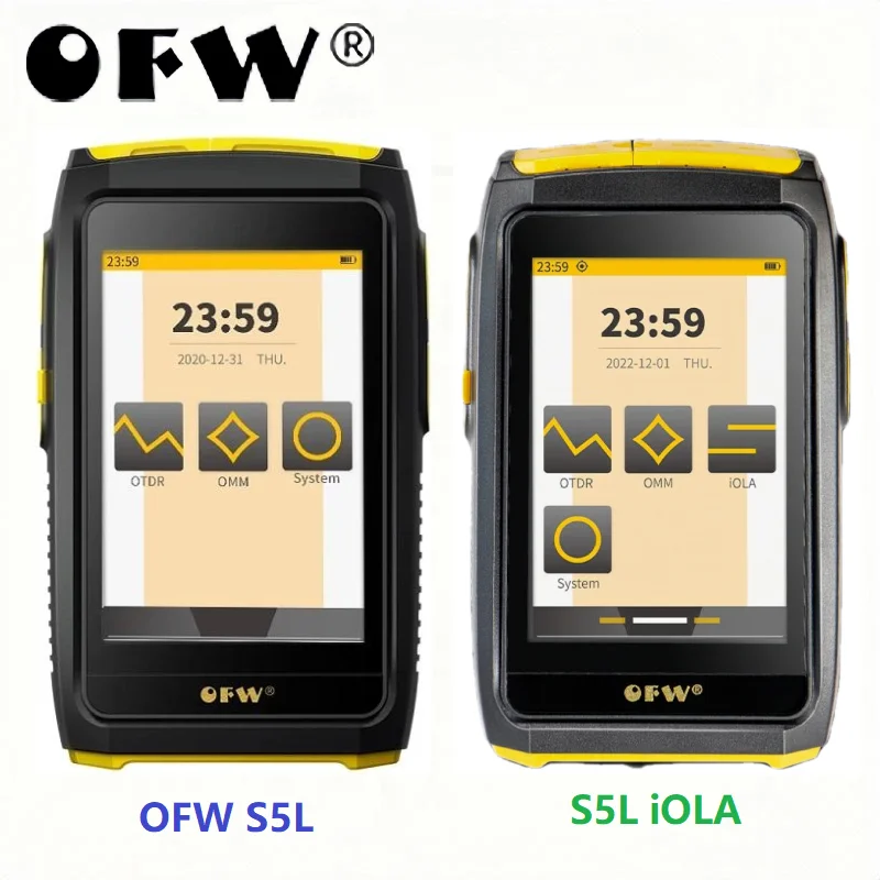 FWT-100 MINi OTDR Active Fiber Live Test 1550nm 20dB Fiber Optic Reflectometer Touch Screen VFL OLS OPM Sc Connector FTTH