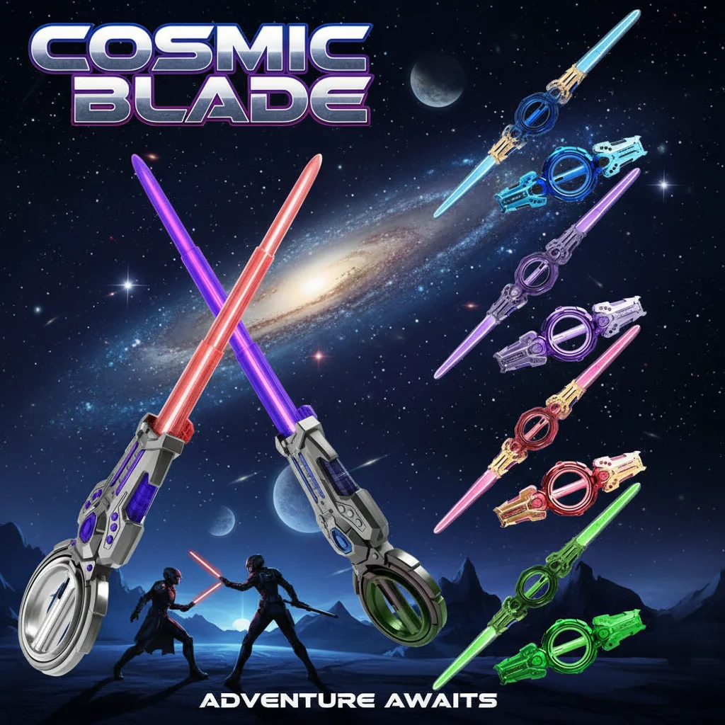 Double Ended Retractable Lightsaber Toy Double Edged Multiple Lighting Styles Cosplay Sword for Kids And Fans