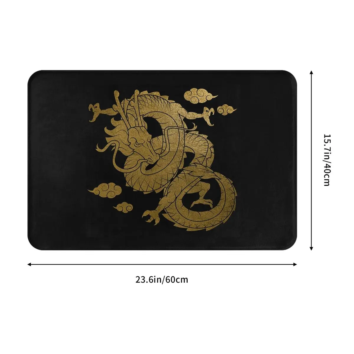 Gold Chinese Dragon With Doormat Durable Carpet Rug Kitchen Entrance Home Floor Mat for Bedroom Footpad Mats