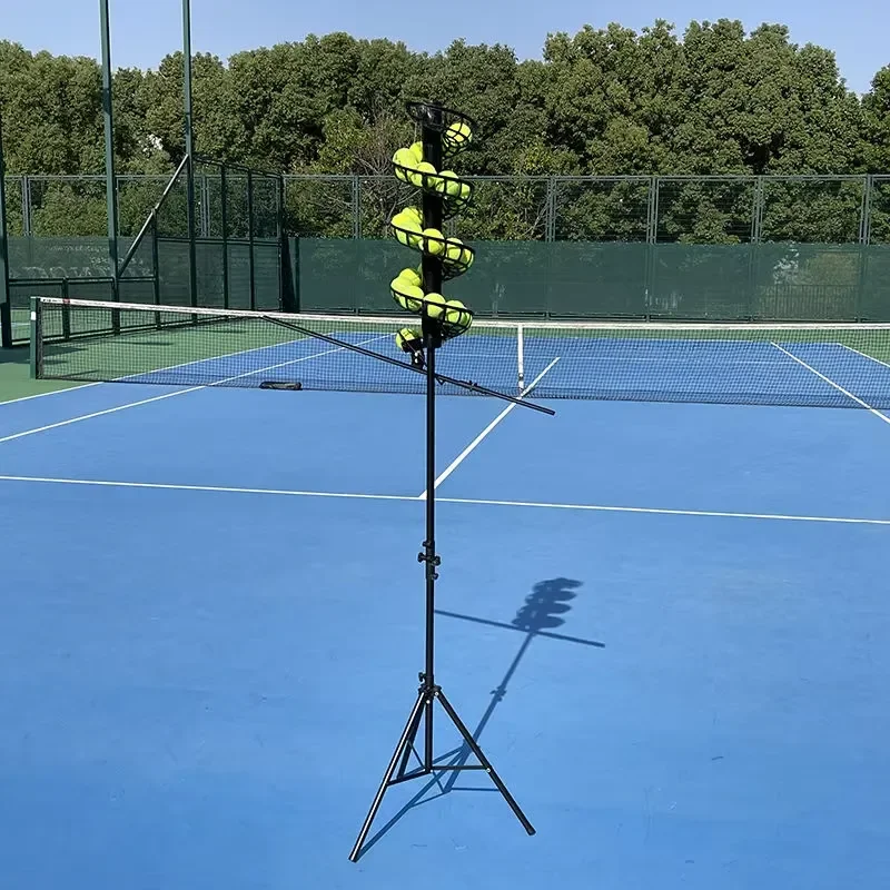 Automatic Tennis Ball Launcher Portable Adjustable Pitching Machine for Indoor Outdoor Practice Training Aid Professional